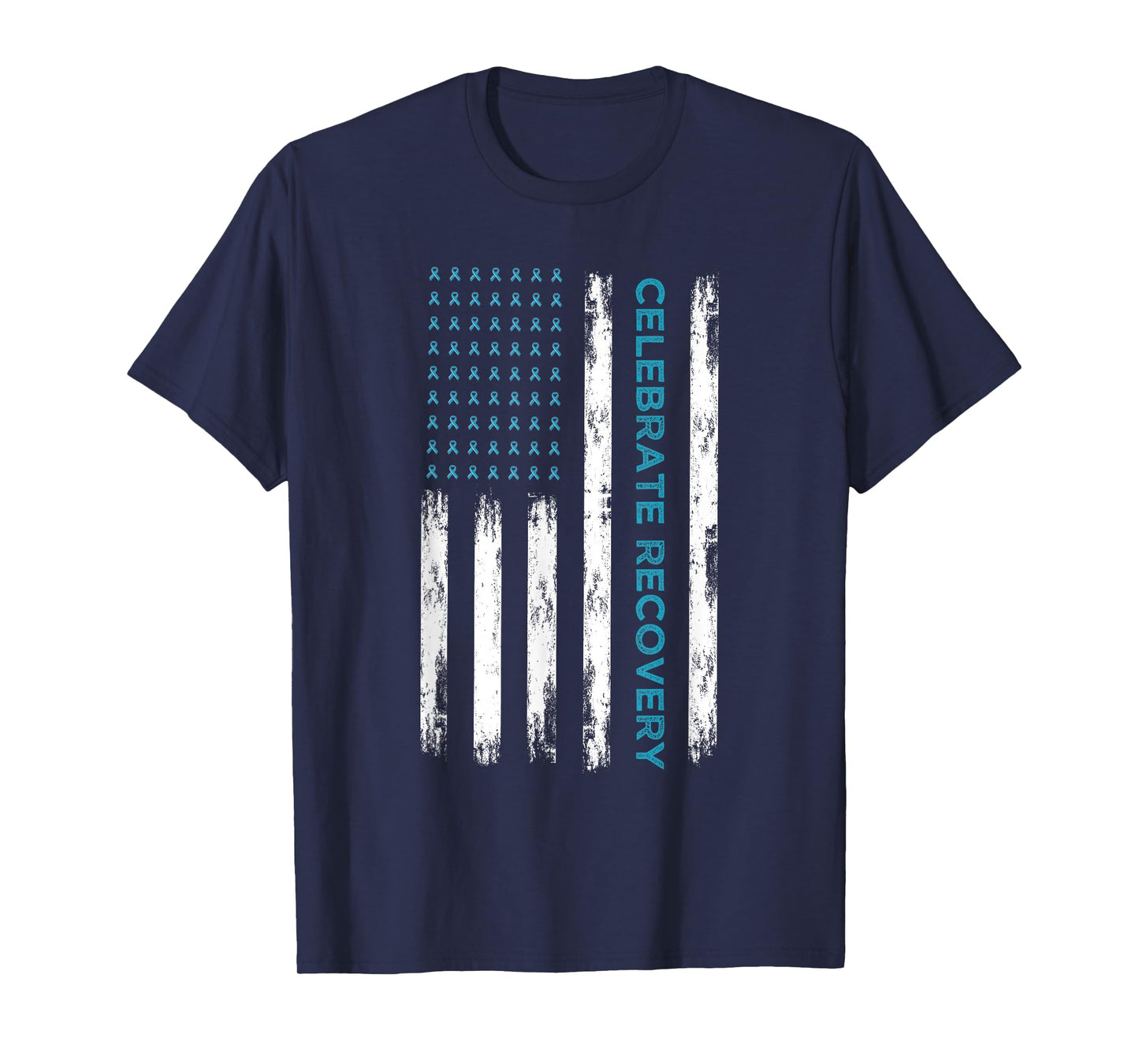 Drug Alcohol Addiction Recovery Celebrate Recovery USA Flag T-Shirt