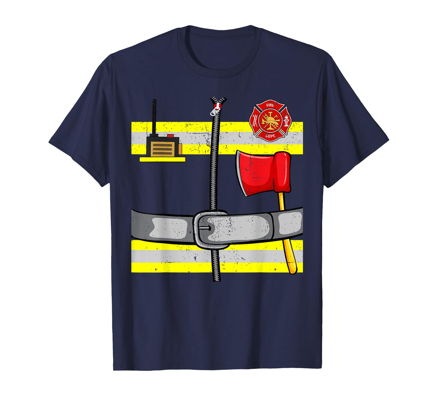 Funny Firefighter Fireman DIY Costume Cosplay Halloween Day T-Shirt