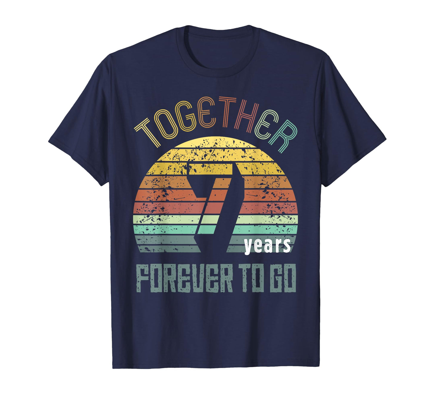 7th Years Wedding Anniversary Gifts For Couples Matching T-Shirt