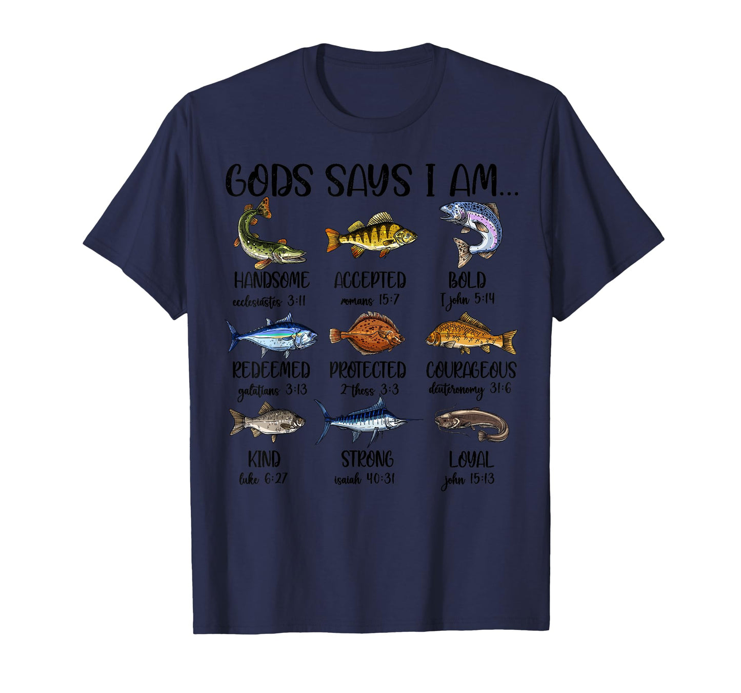 Christian God Says I Am Fishing Toddler Boy Kids Men Jesus T-Shirt