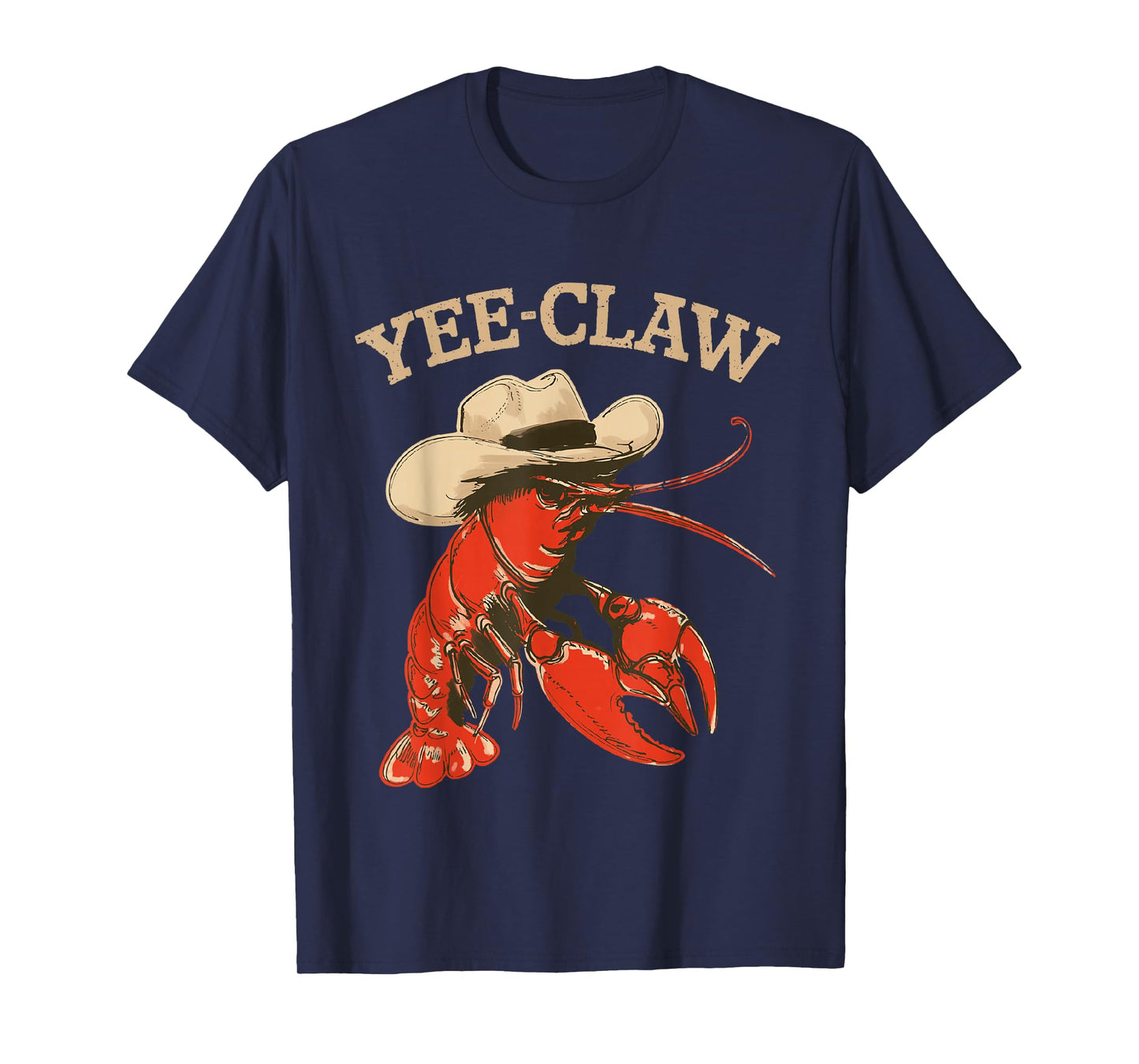 Yeeclaw Western Cowboy Crawfish Boil Summer Seafood Lobster T-Shirt