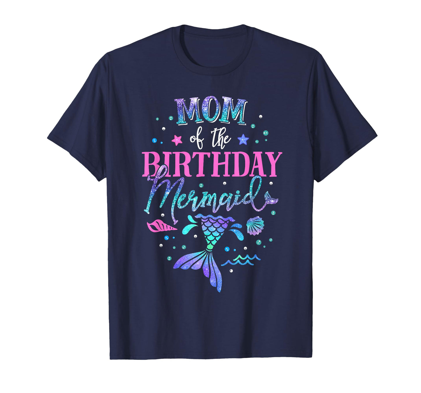 Mom Of The Birthday Mermaid Party Matching Family Mommy T-Shirt