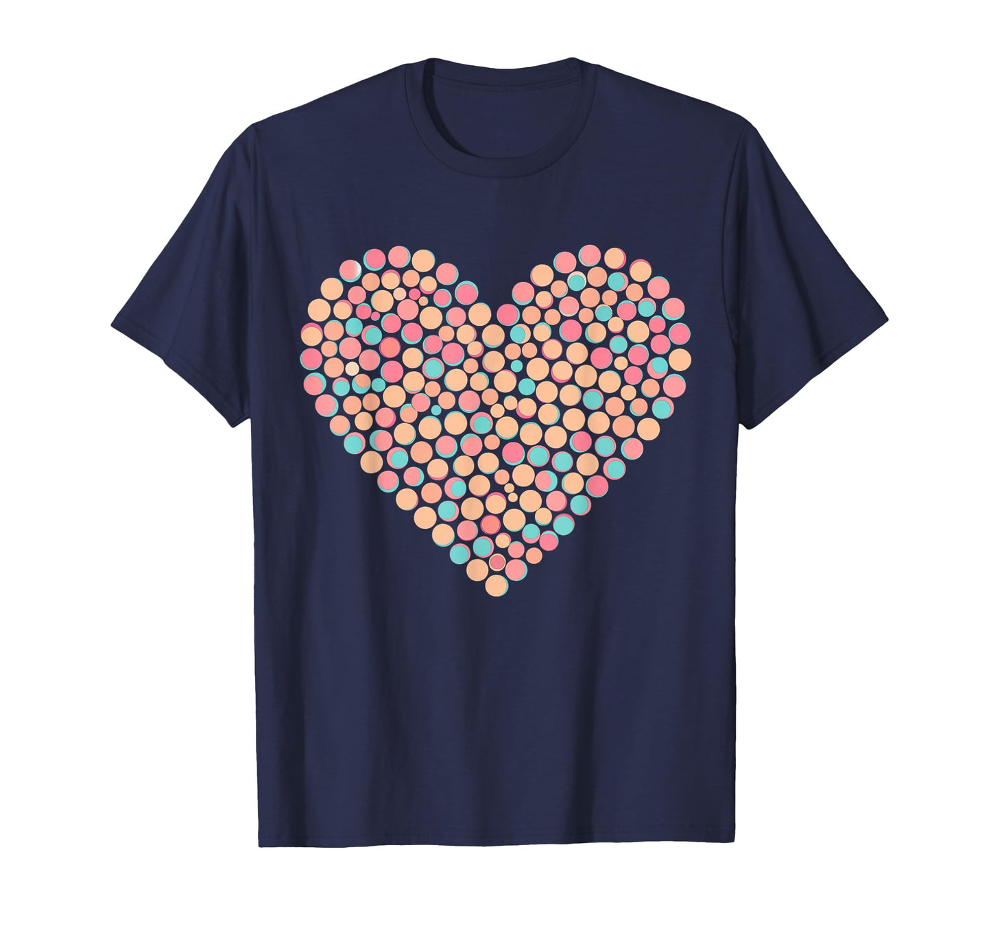 Colorful Heart Polka Dot T-Shirt