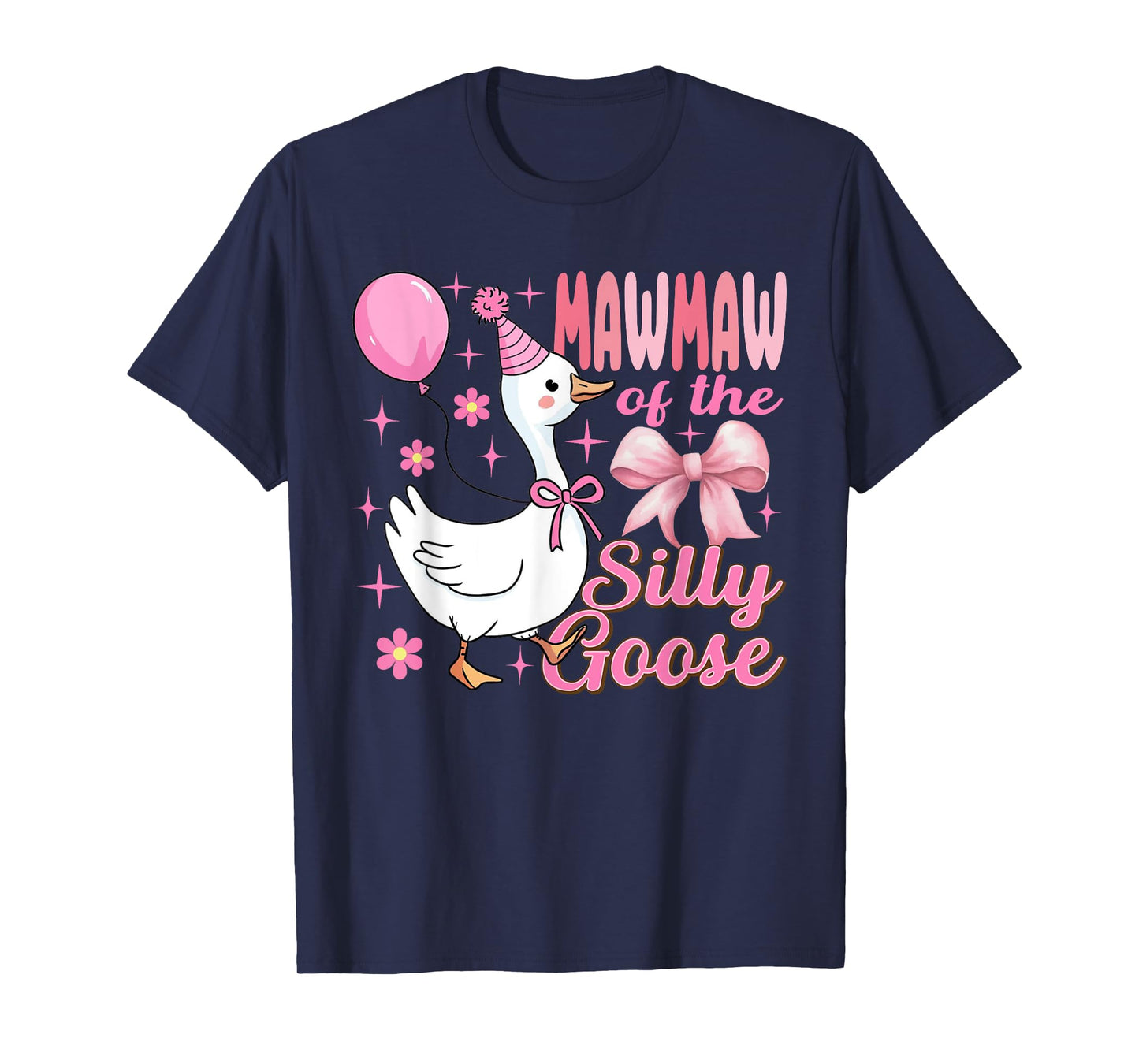 Mawmaw Goose On The Loose Funny Birthday Matching Family T-Shirt
