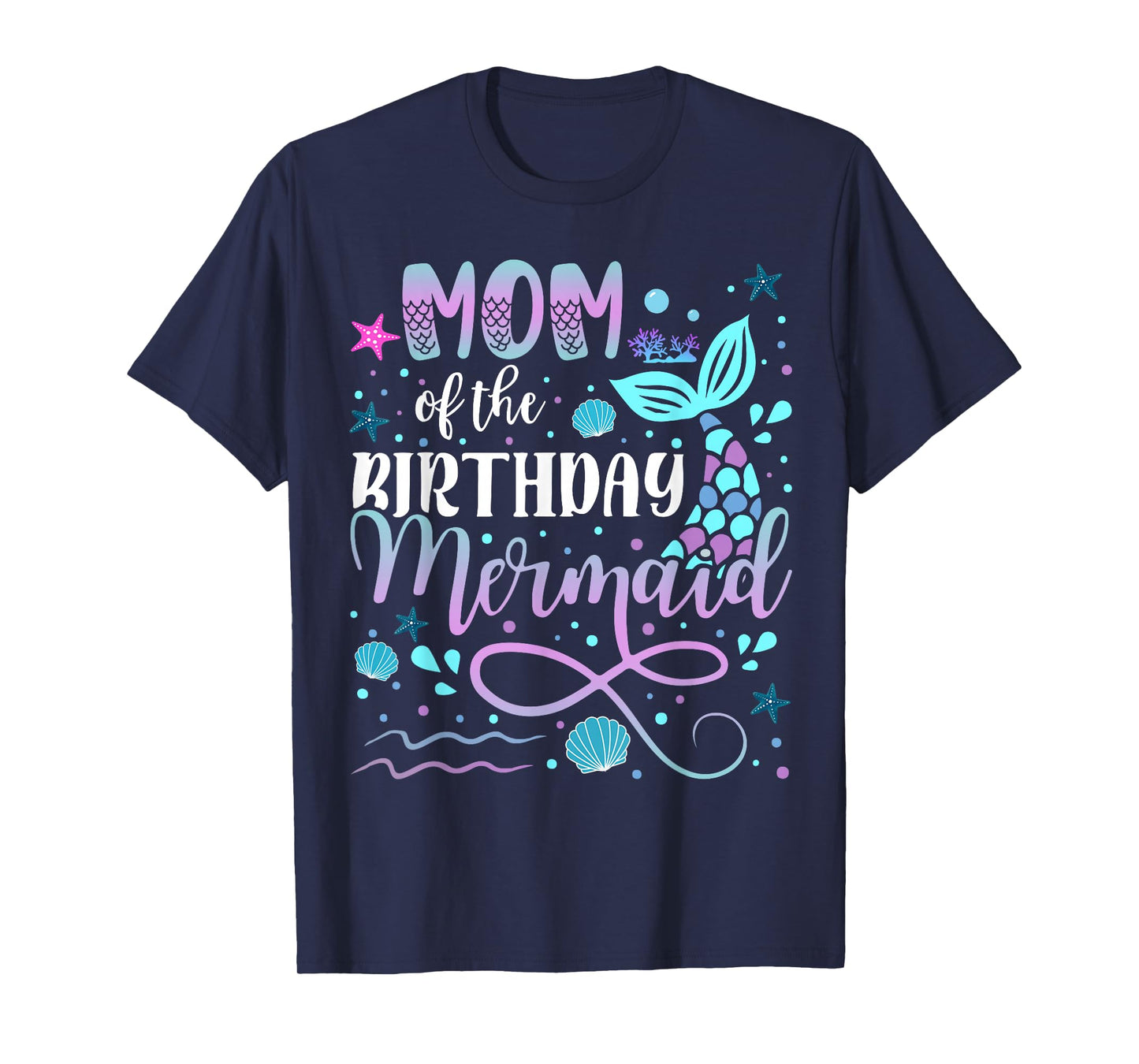 Mom And Dad Of The Birthday Mermaid Matching Family Tshirt T-Shirt