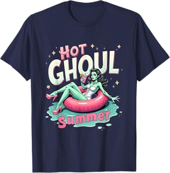 Hot Ghoul Summerween Creepy Cute Horror Pool Fun T-Shirt