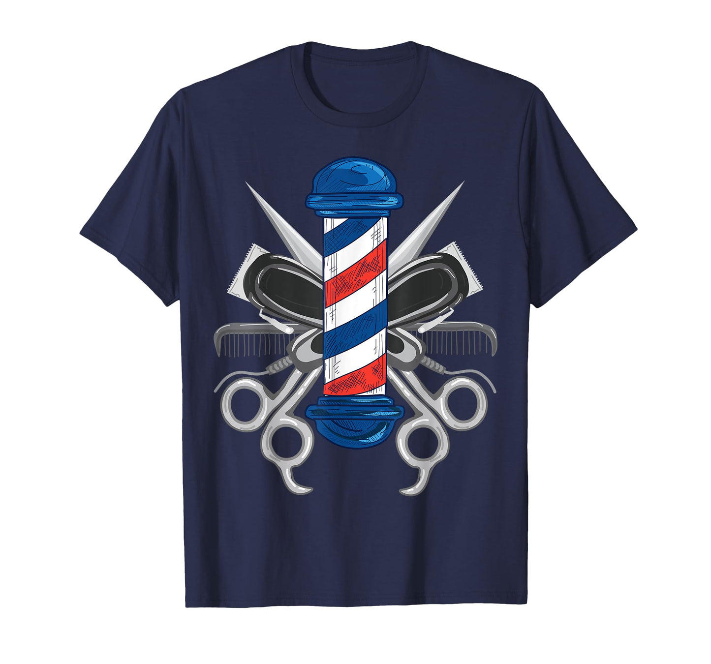 Barber Design For Men Women Barber Pole Hairdresser Barber T-Shirt