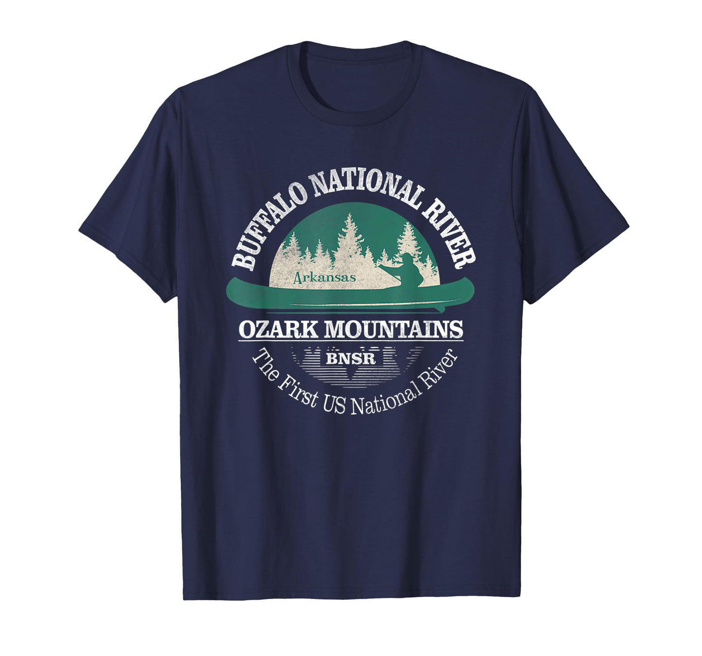 Vintage Nature Buffalo National River Hiking Mountain T-Shirt