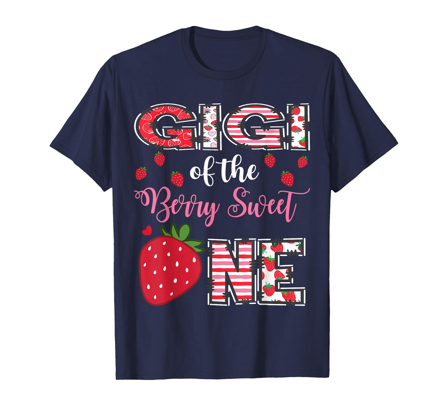 Gigi Of The Berry Sweet One Strawberry Birthday Girl T-Shirt