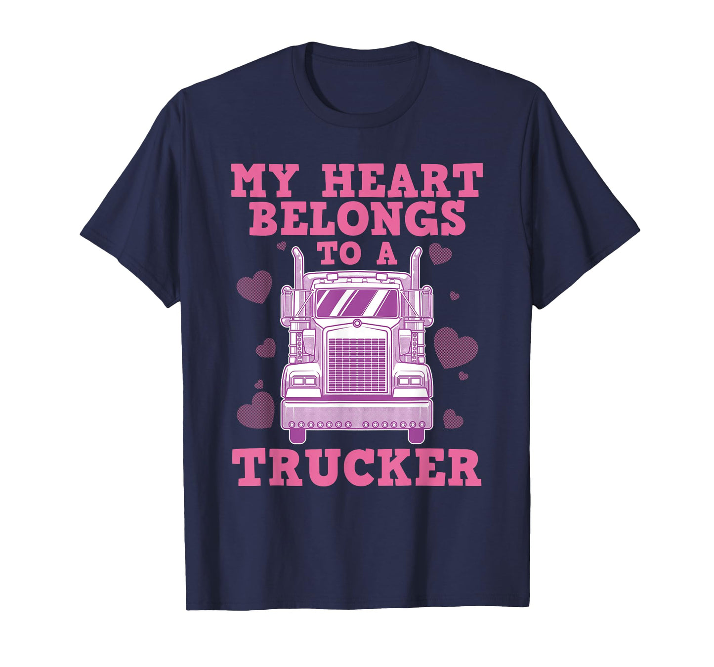 Cool Truckers Wife Gift For Women Funny Truck Driver Girl T-Shirt