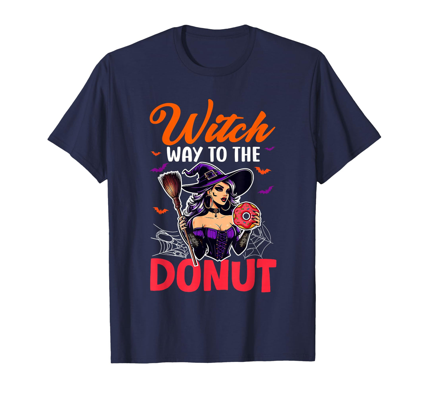 Way to The Donut Halloween Witch Funny Costume Food Lover T-Shirt