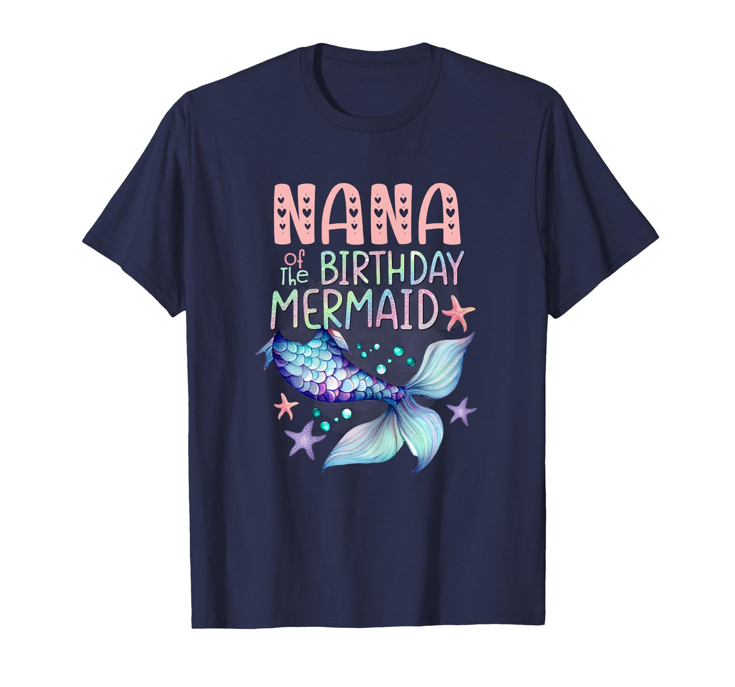 Nana Of The Birthday Mermaid Family Matching Party Squad T-Shirt