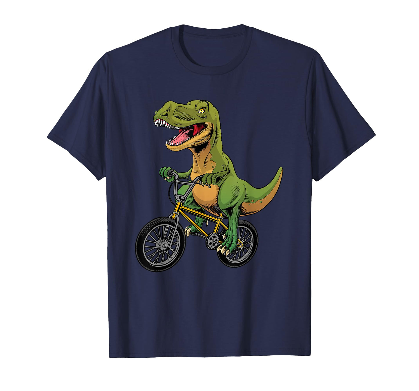 Cool BMX For Men Boys Kids Bike Rider T Rex Dinosaur Bicycle T-Shirt