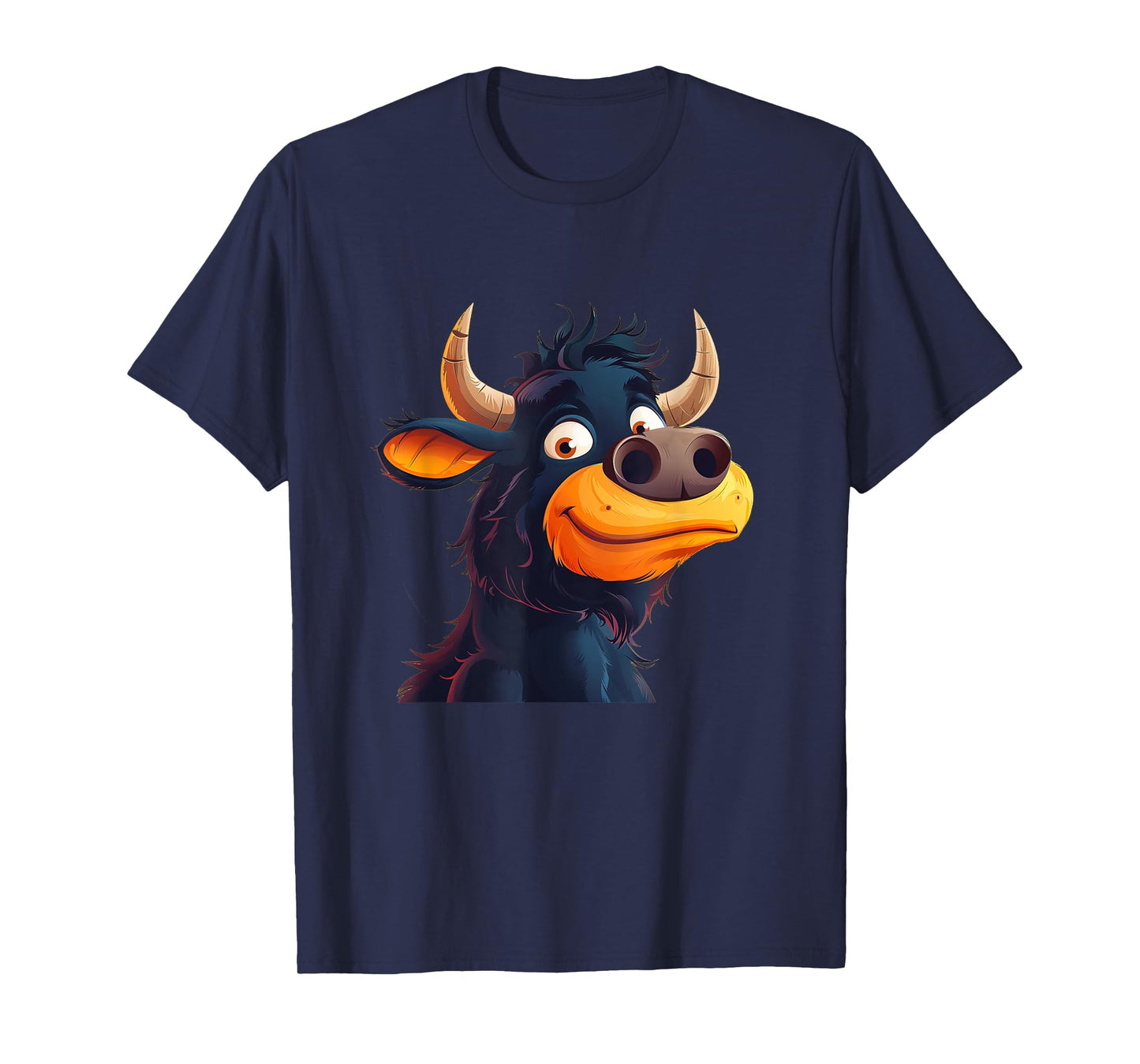 Bullock Face with Horns Costume for funny Cattle Lovers T-Shirt