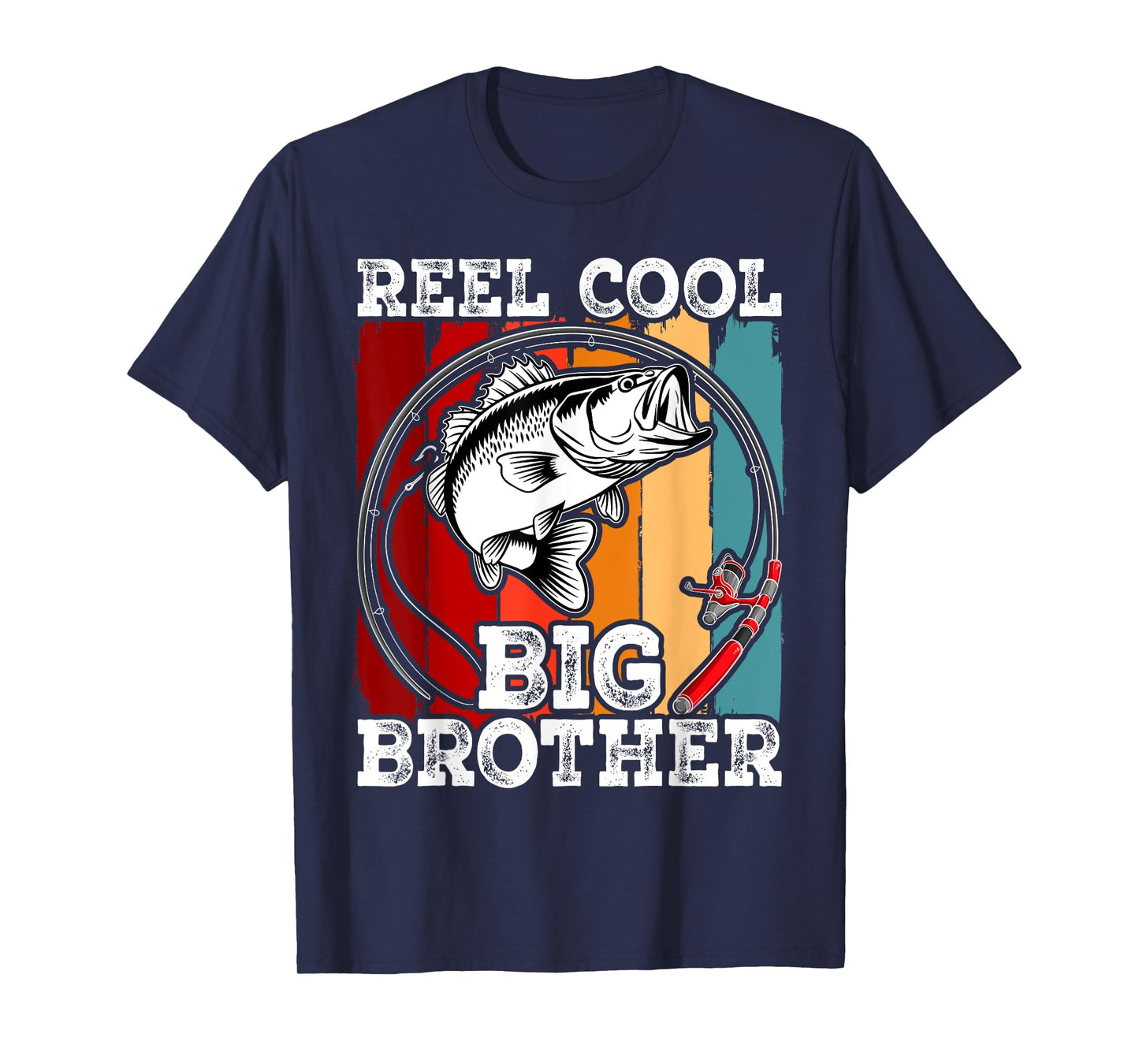 Reel Cool Big Brothers Older Brother Boys Fishing T-Shirt
