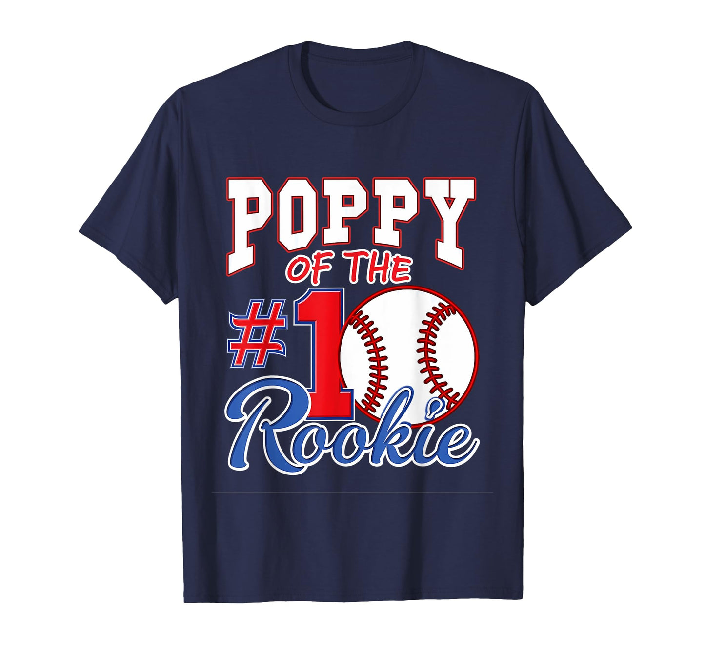 Retro Grandpa Poppy Of The Number 1 Rookie Baseball T-Shirt
