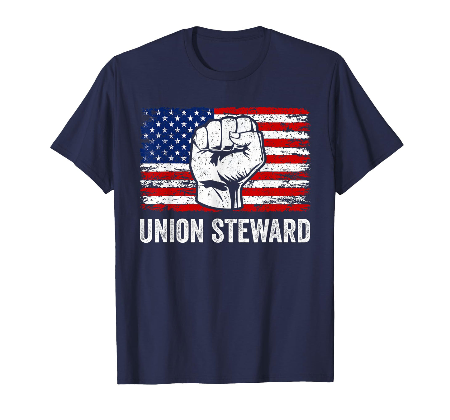 Union Steward USA American Flag Pro Union Workers Rights T-Shirt