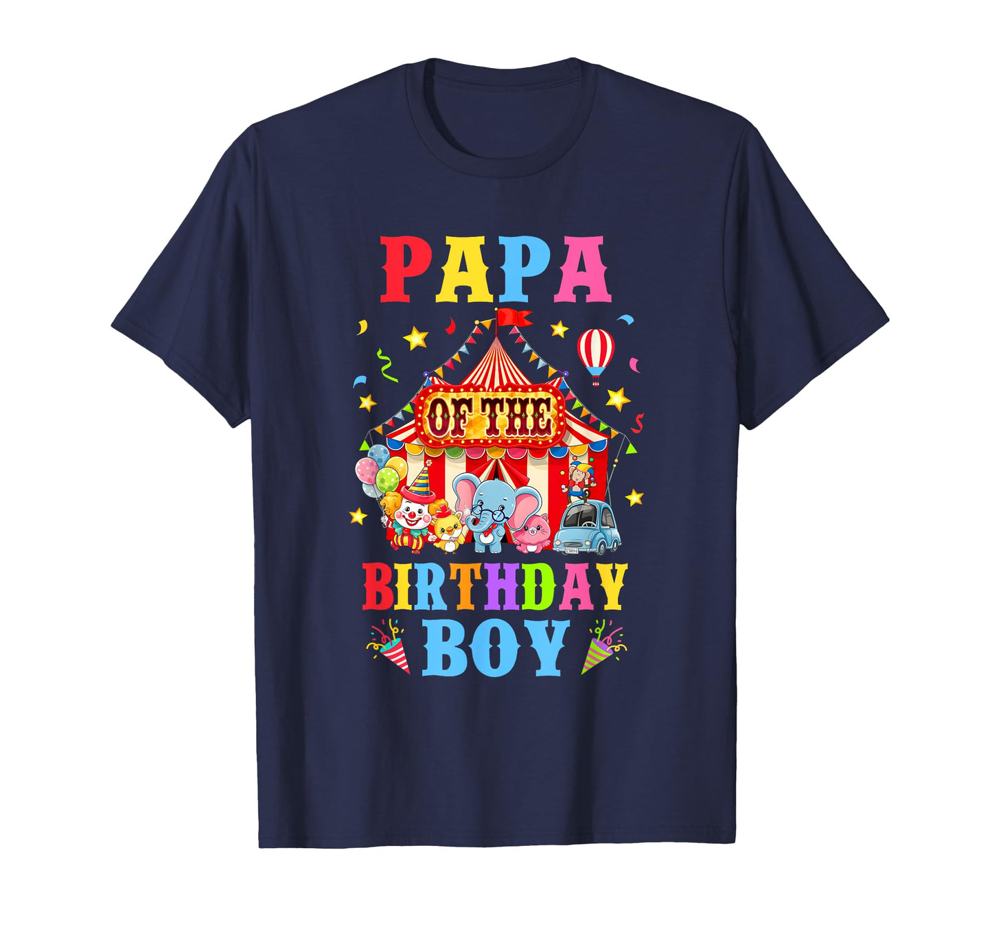 Papa Of The Birthday For Boy Circus Carnival Theme Party T-Shirt