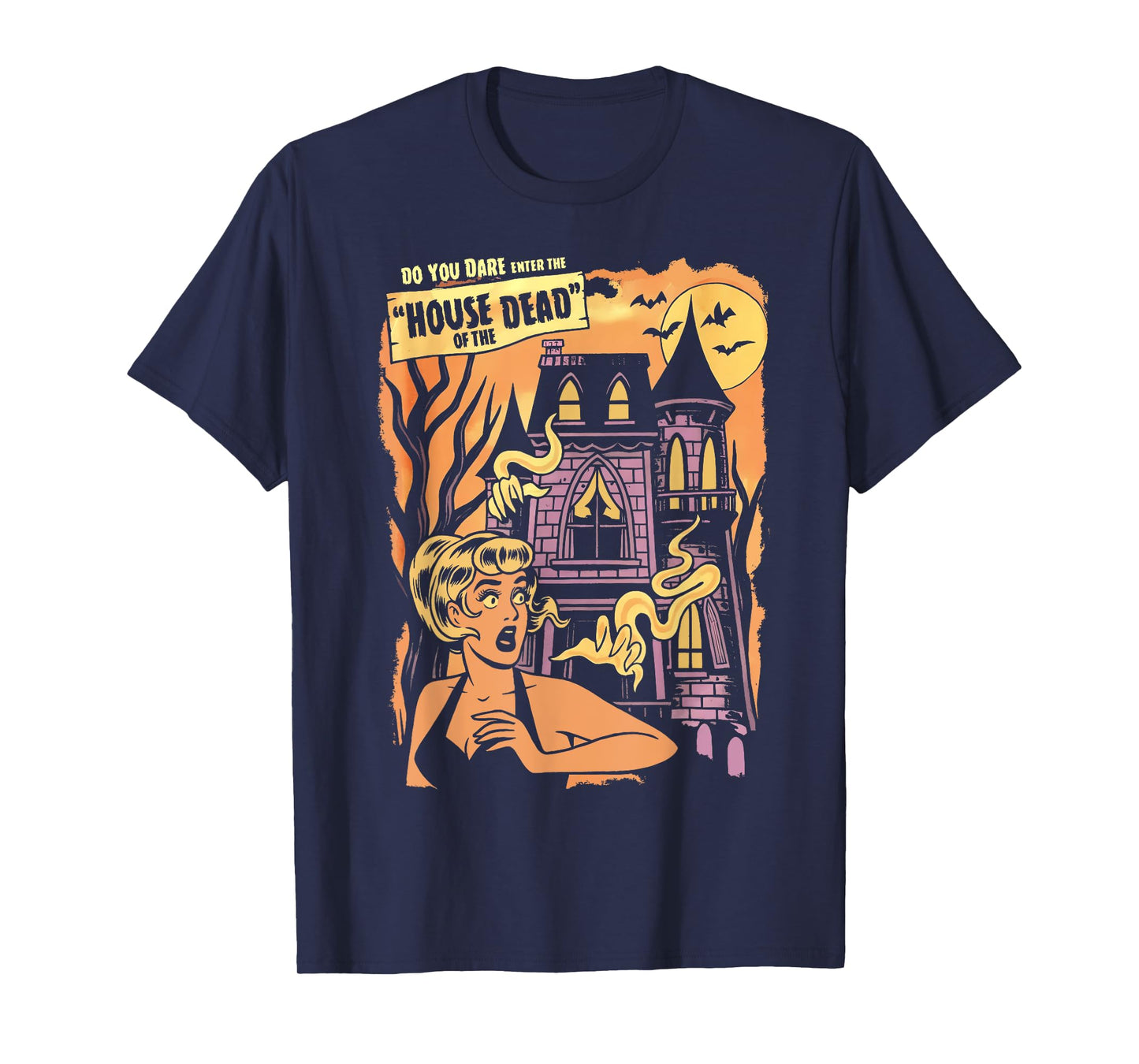 Vintage It's A Scream We Dare You To Enter The Haunted House T-Shirt