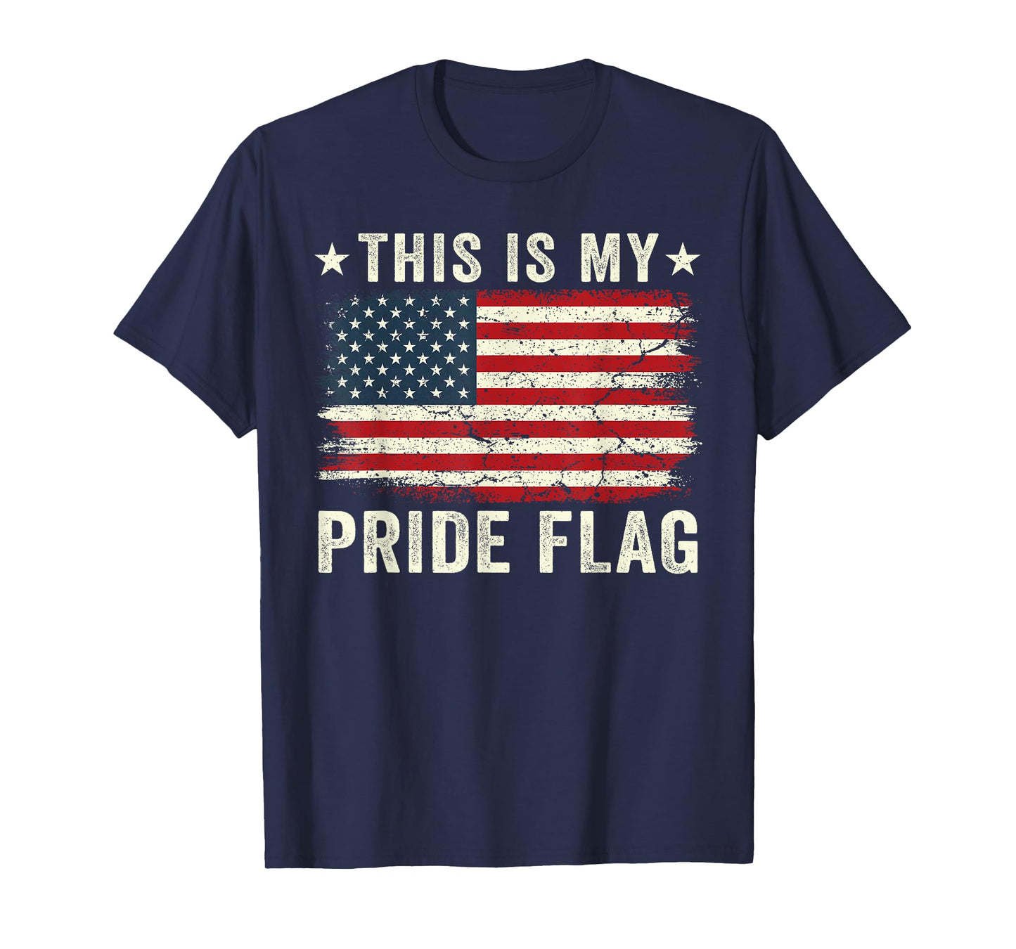This Is My Pride Flag USA American 4th of July Patriotic Women Men T-Shirt