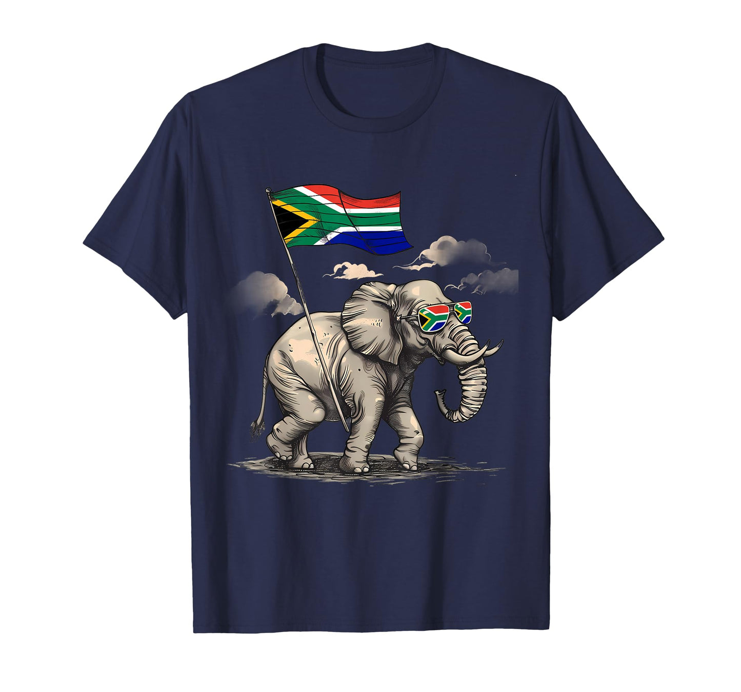 South Africa Flag Wildlife Elephant South African Roots T-Shirt