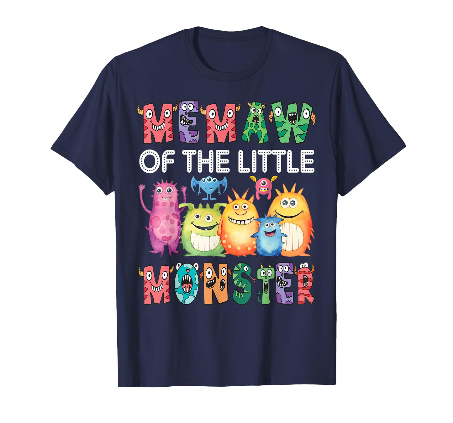 Memaw Of The Little Monster Kids 1St Birthday Party T-Shirt