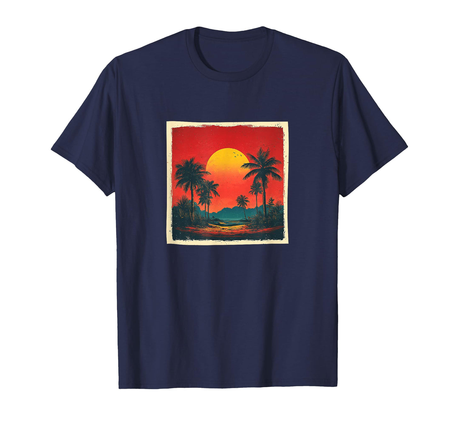 Desert Oasis Vintage Landscape Graphic T-Shirt