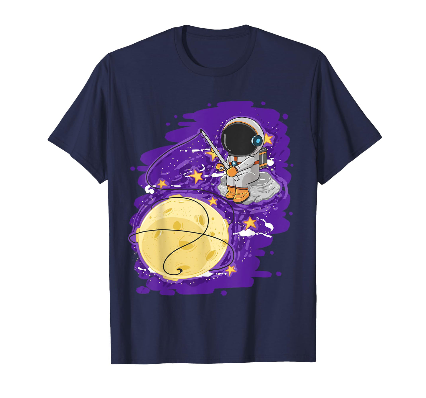 Astronaut Fishing Cute Spaceman Galaxy Space Lover Boys Gift T-Shirt