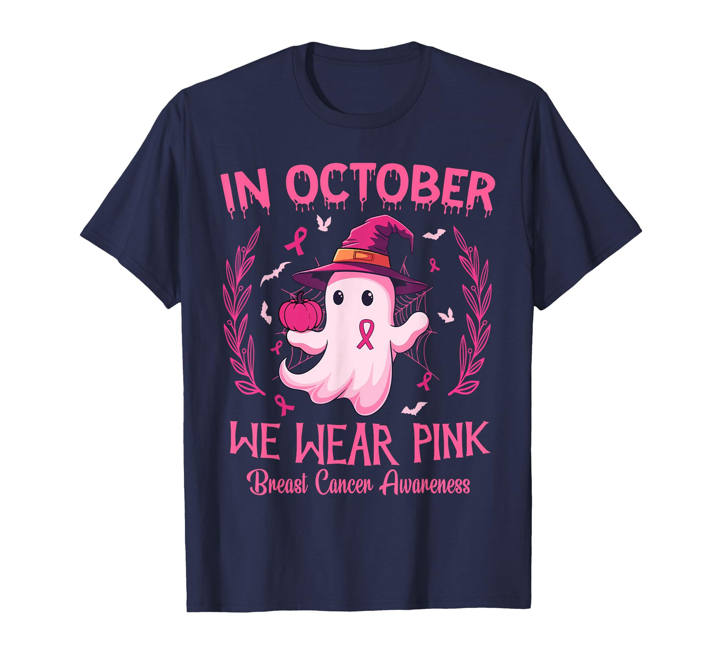 In October We Wear Pink Breast Cancer Awareness Women T-Shirt