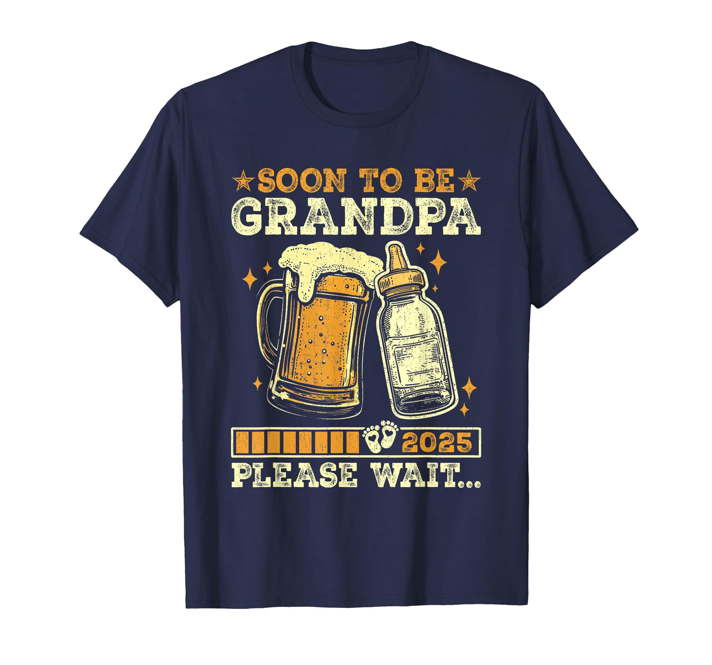 Soon To Be Grandpa 2025 Pregnancy Announcement Loading T-Shirt