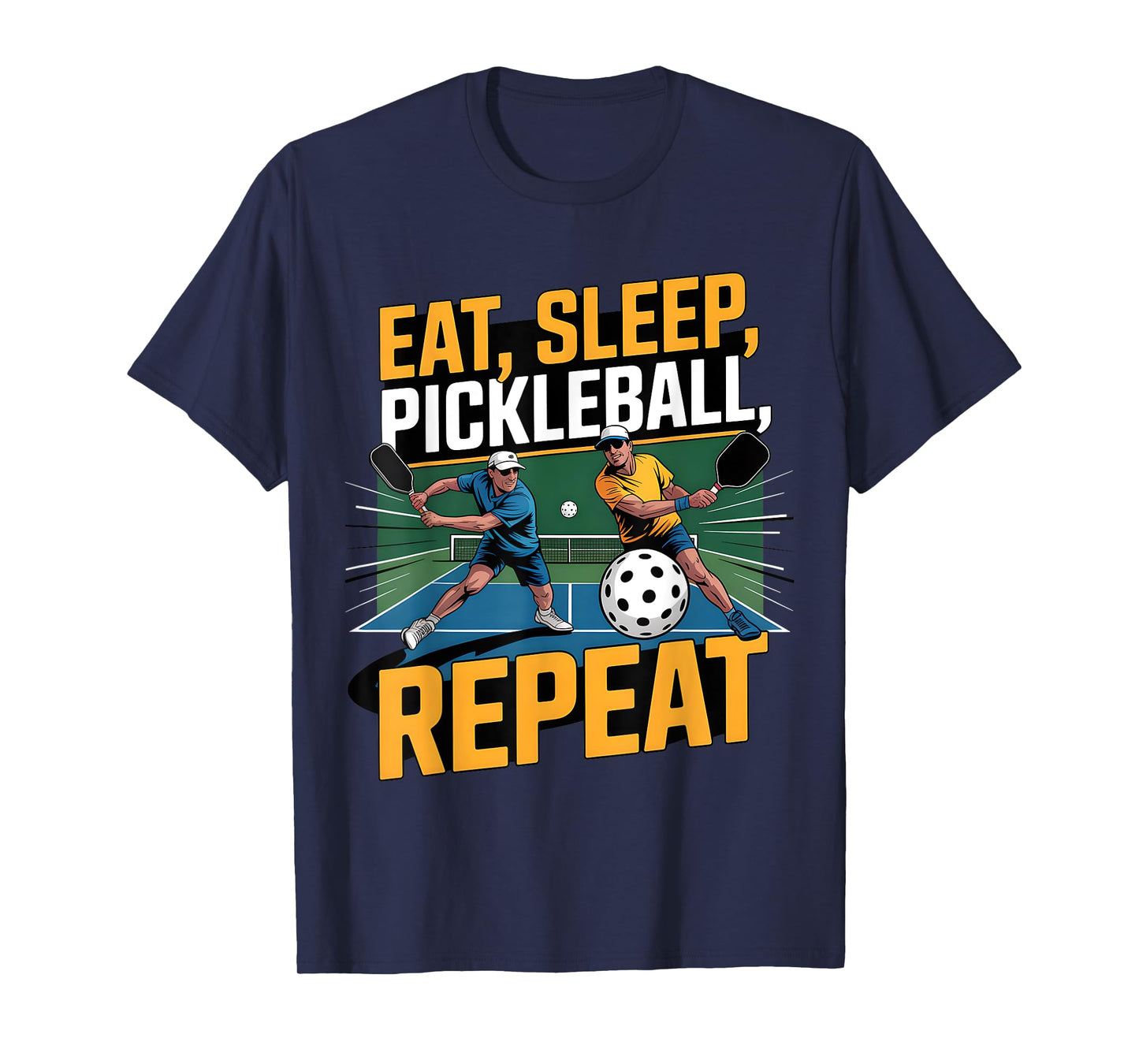 Eat Sleep Pickleball Repeat Funny Pickleball Player T-Shirt