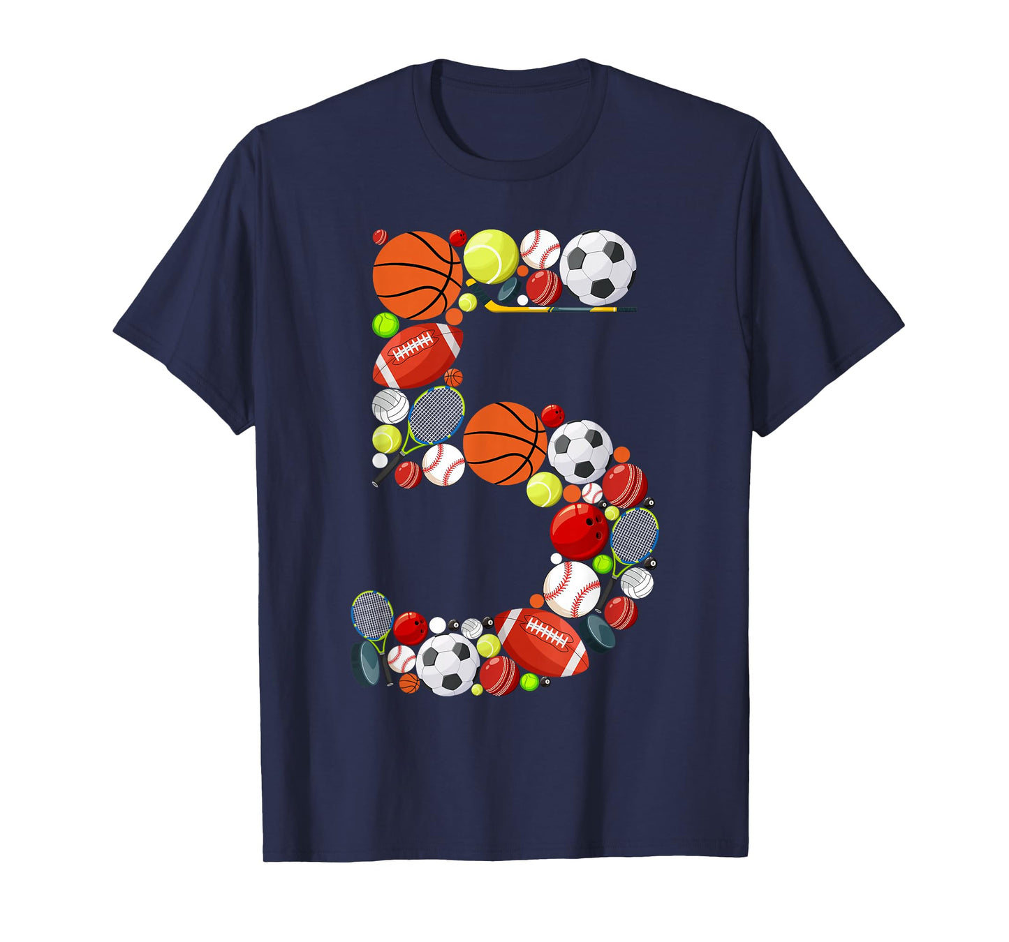 Kids Sports Birthday 5 Year Old 5th Birthday BOY T-Shirt
