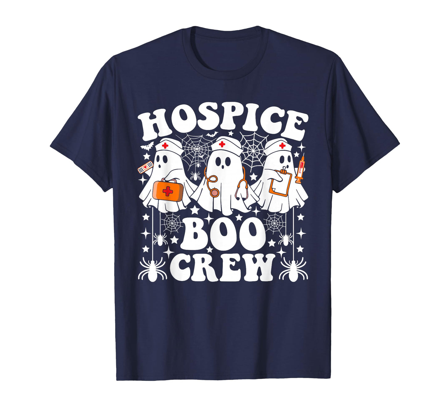 Hospice Boo Crew Nurse Funny Ghost Halloween T-Shirt