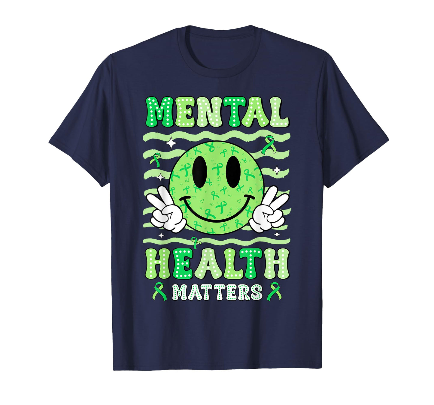 Mental Health Matters Awareness Smile Face Men Women Kids T-Shirt