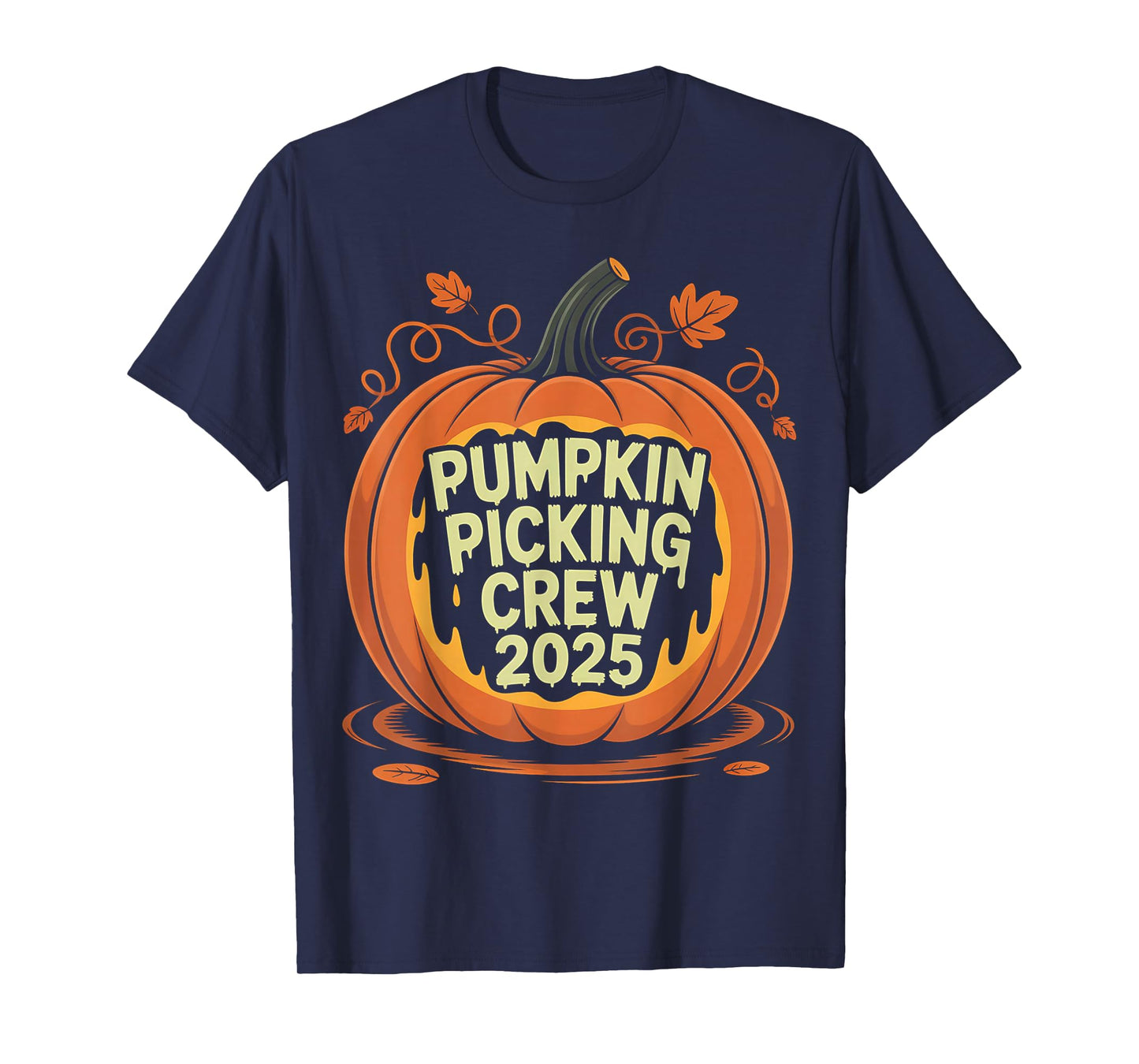 Pumpkin Picking Crew 2025 Halloween Fun T-Shirt