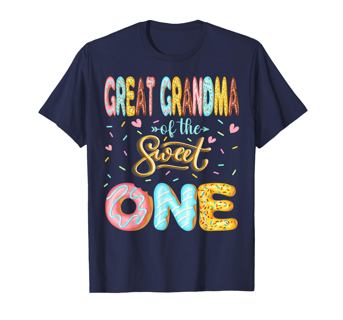 Great Grandma Of The Sweet One 1St Birthday Girl Donut Lover T-Shirt