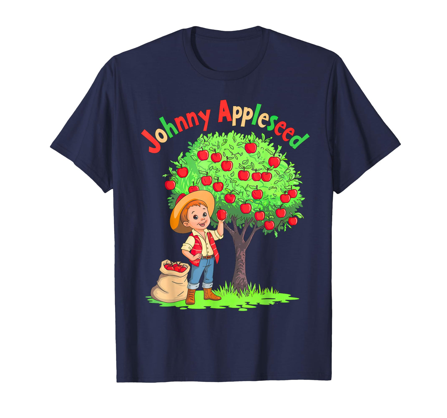 Johnny Appleseed Day September 26th Retro Tree T-Shirt