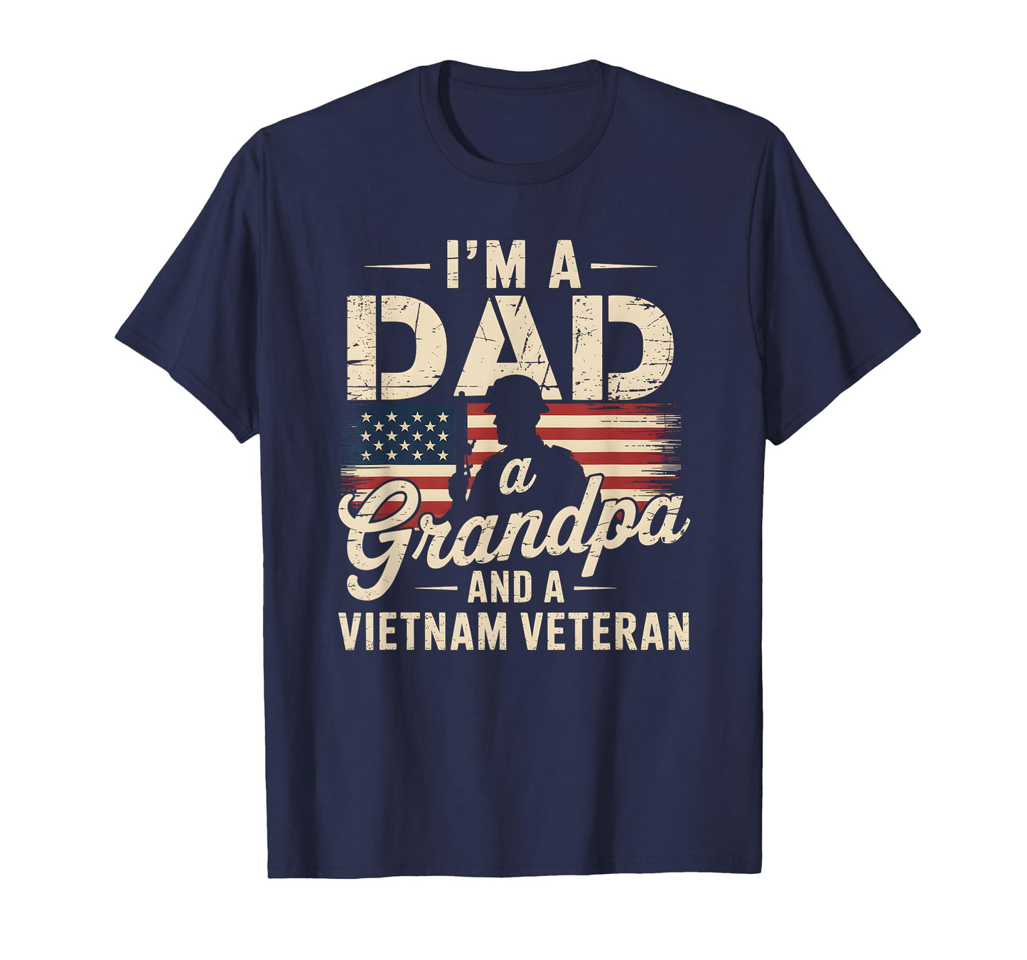 Dad Grandpa Vietnam Veteran Vintage Men's grandpa dad T-Shirt