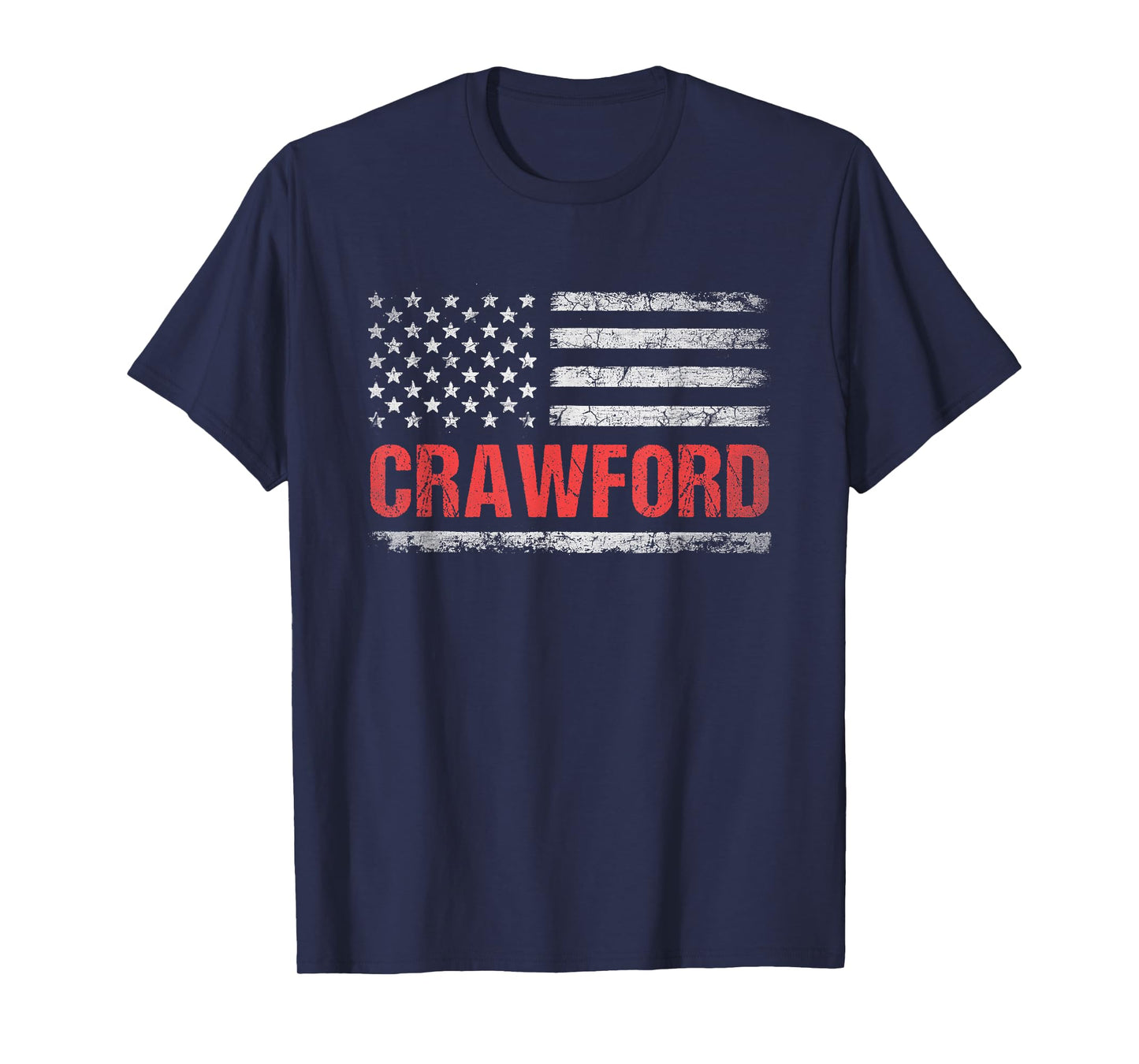 Crawford Name American Flag - Crawford Last Name T-Shirt