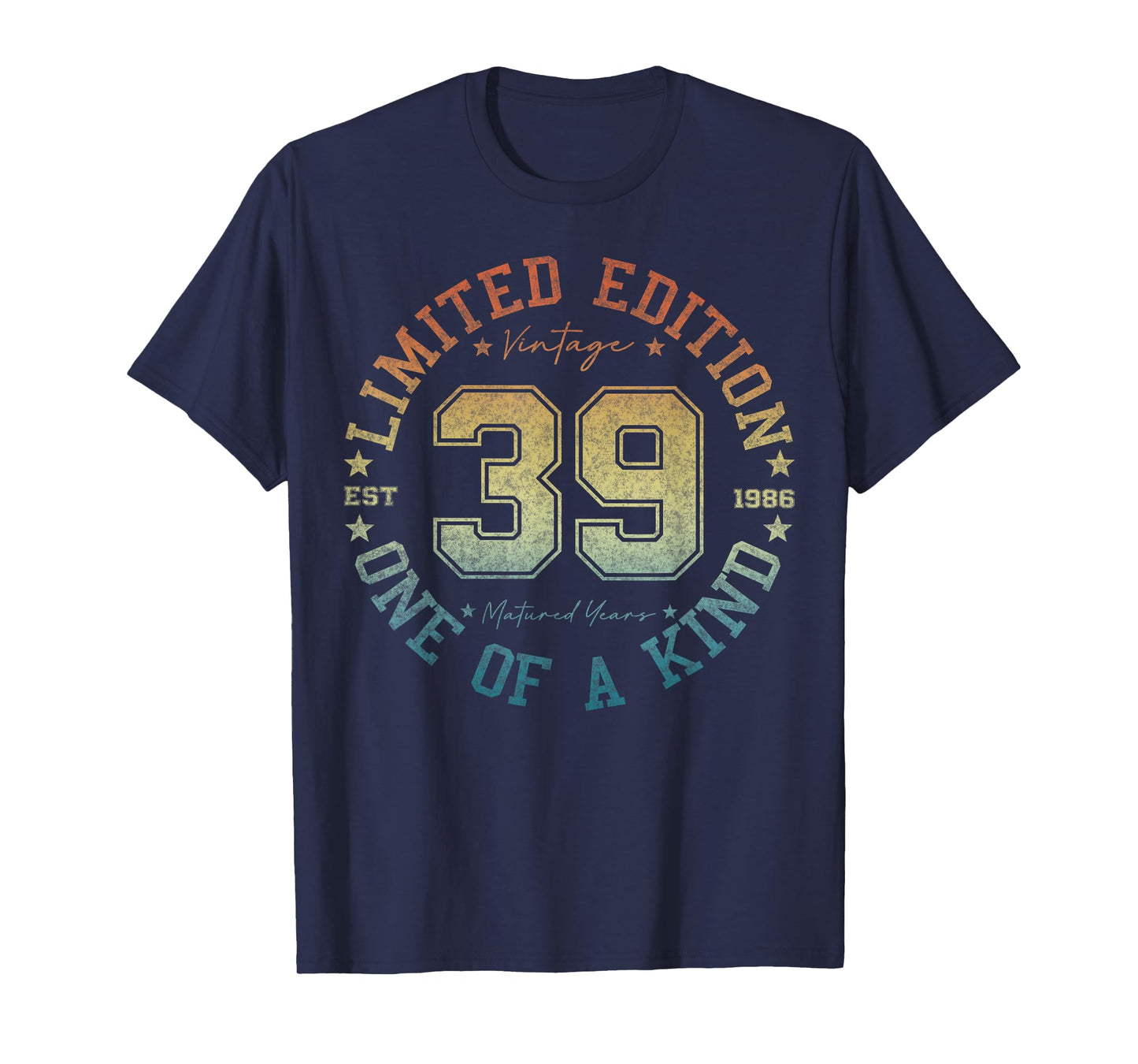 39 Year Old Gifts Vintage 1986 Limited Edition 39th Birthday T-Shirt