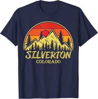 Vintage Silverton Colorado CO Mountains Hike Hiking Souvenir T-Shirt