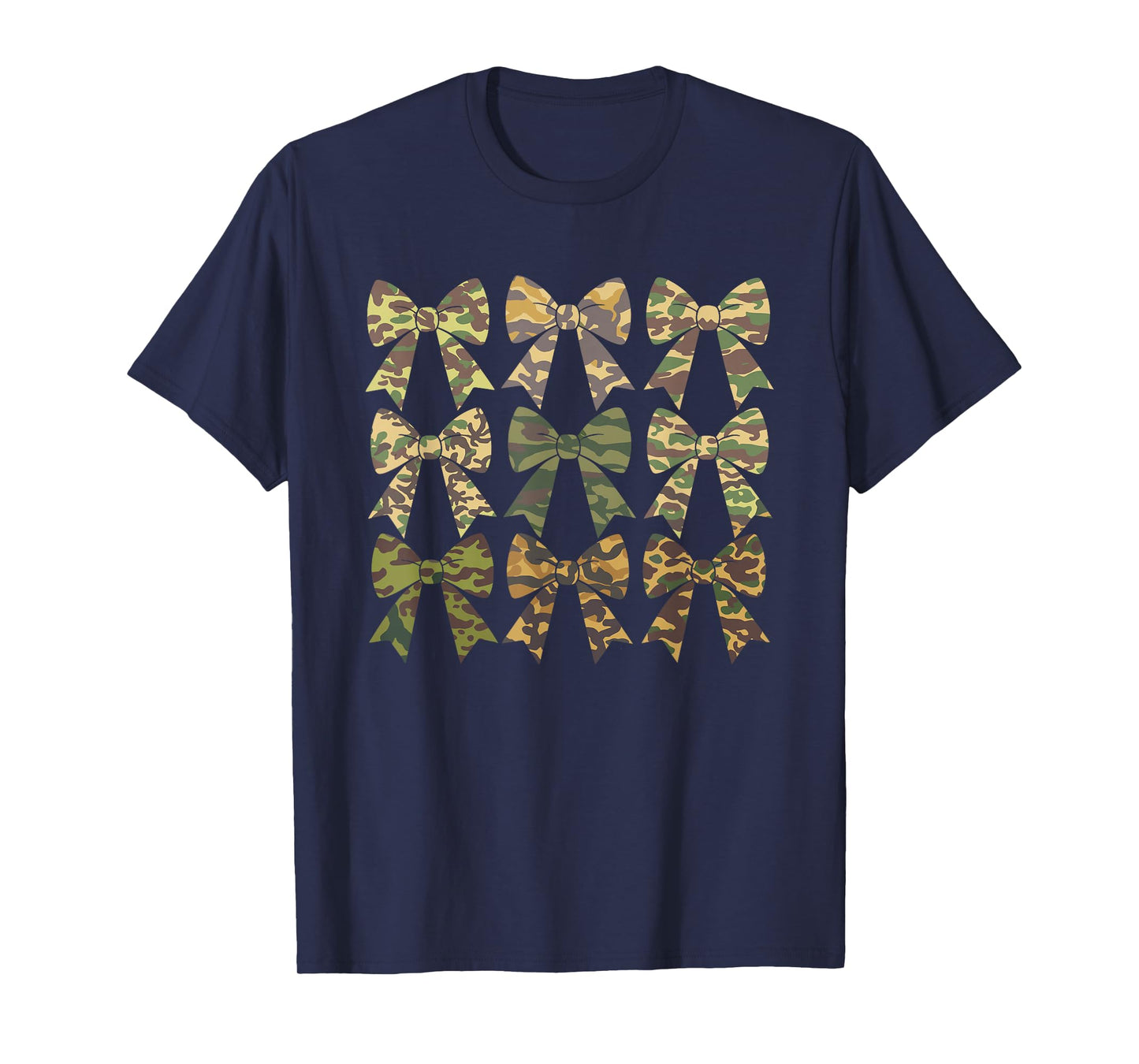 Camouflage Old Camo Bow Camo Coquette Bow Hunting Women Girl T-Shirt
