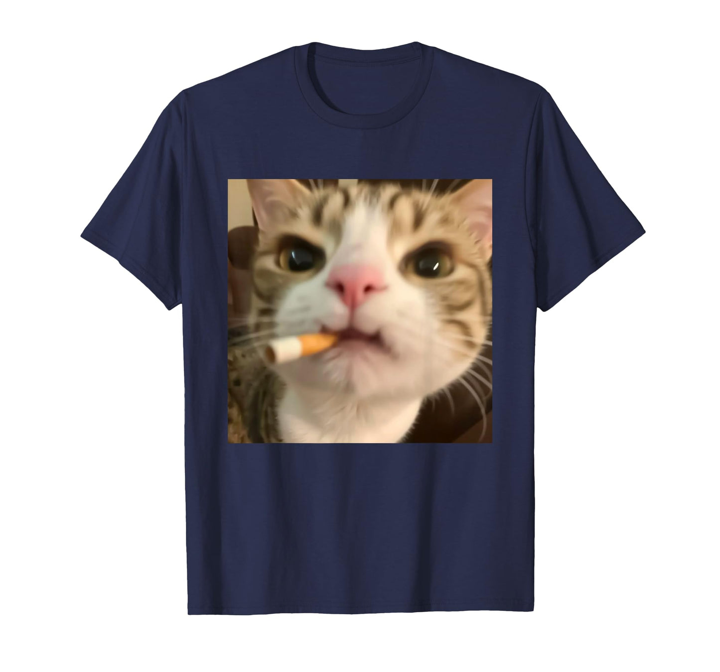 Funny Cat Pilot Smoking Meme Shirt for Men Women T-Shirt
