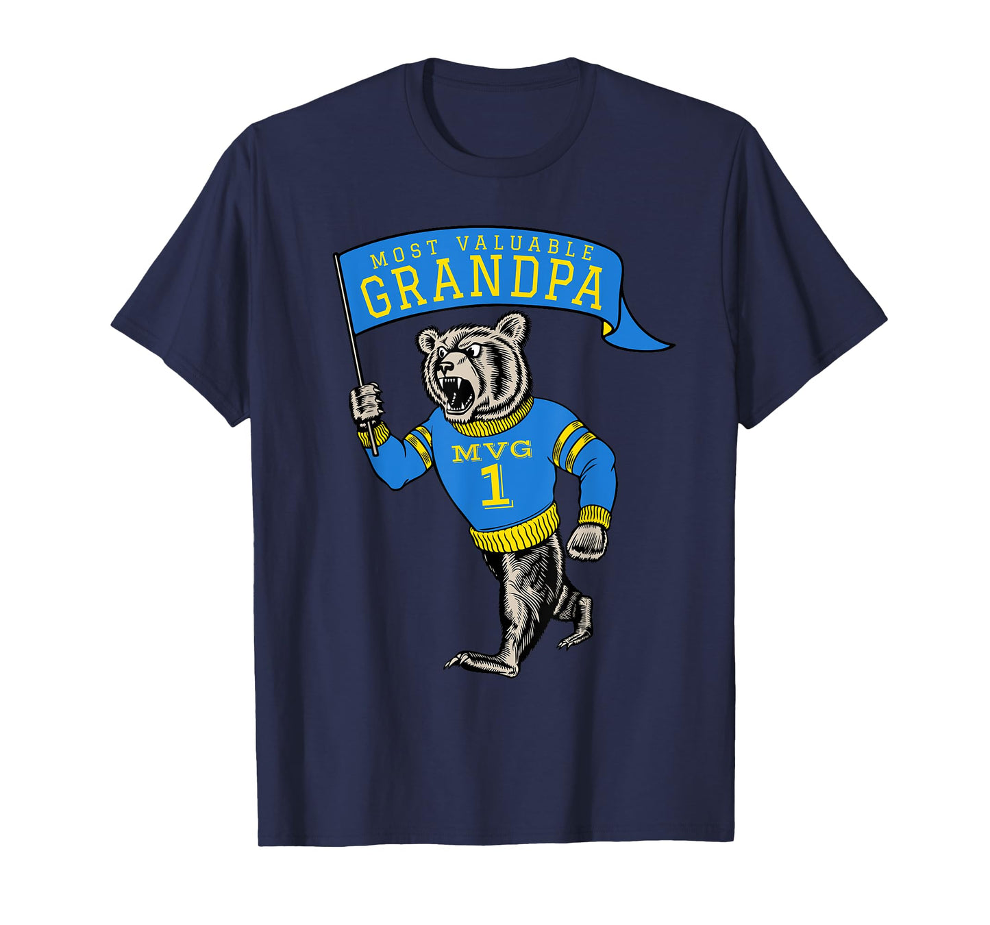 Funny Grandpa Most Valuable Number 1 Saying Grandfather T-Shirt