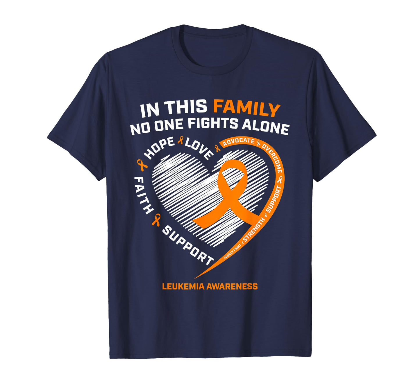 Family Fight Leukemia Awareness Products Gift Men Women Kids T-Shirt