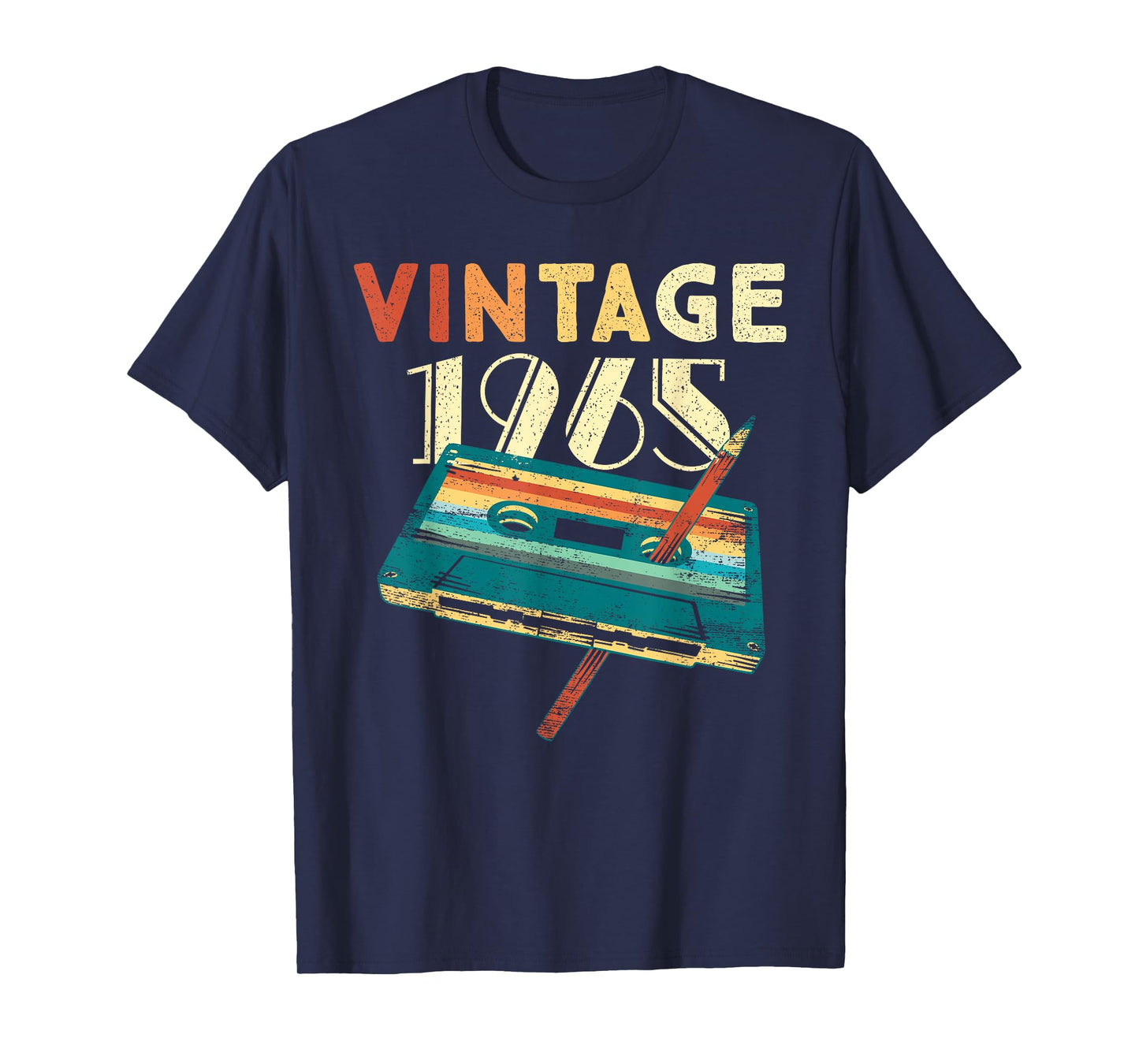 60 Years Old Gifts Vintage 1965 Music Cassette 60th Birthday T-Shirt