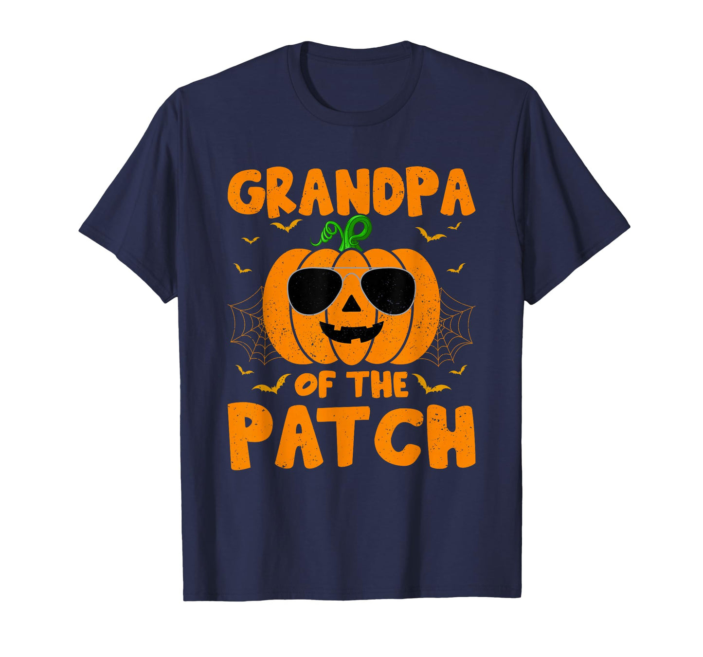 Pumpkin Grandpa Of The Patch Family Group Costume Halloween T-Shirt