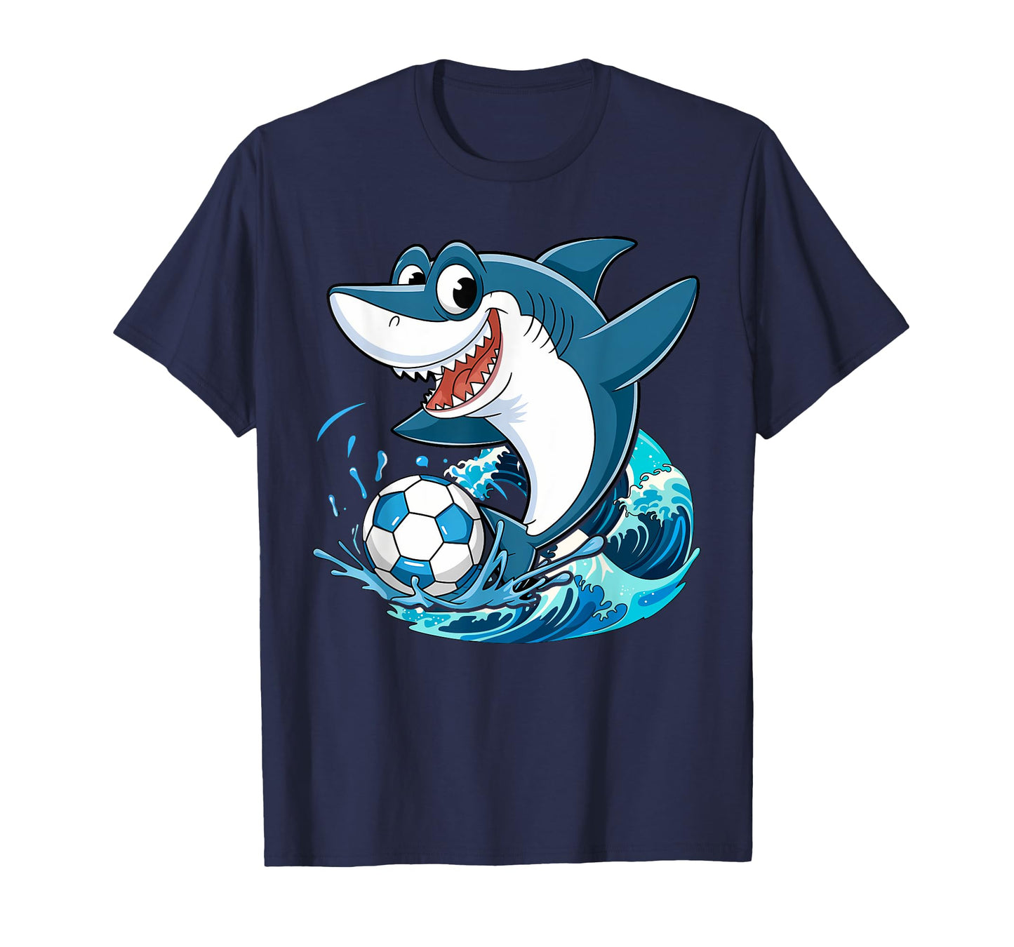 Soccer Shark Playing Ball Cool Animal Sports Lovers T-Shirt