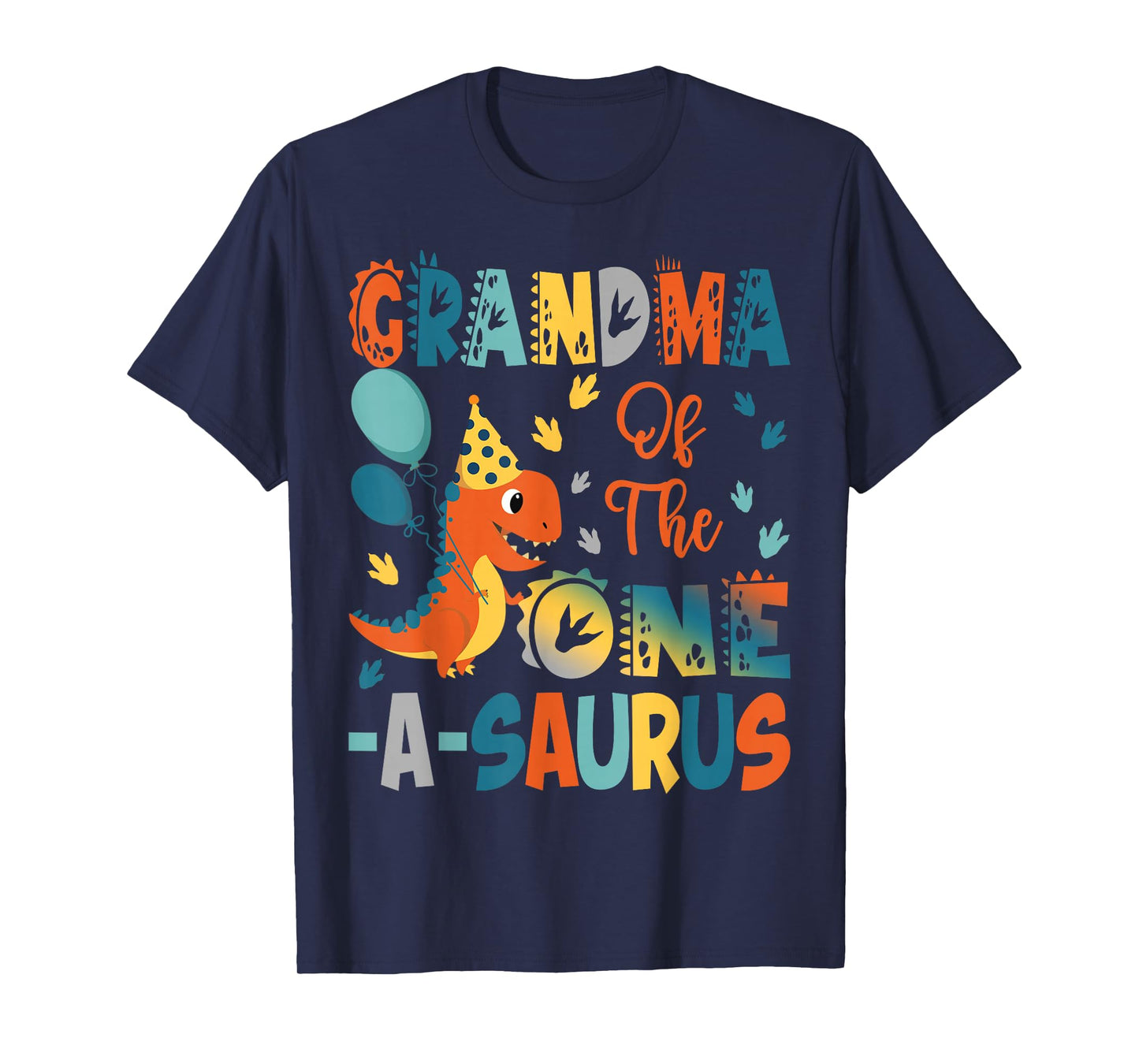 Grandma Of The One-A-Saurus 2Nd Birthday Dinosaur Party T-Shirt
