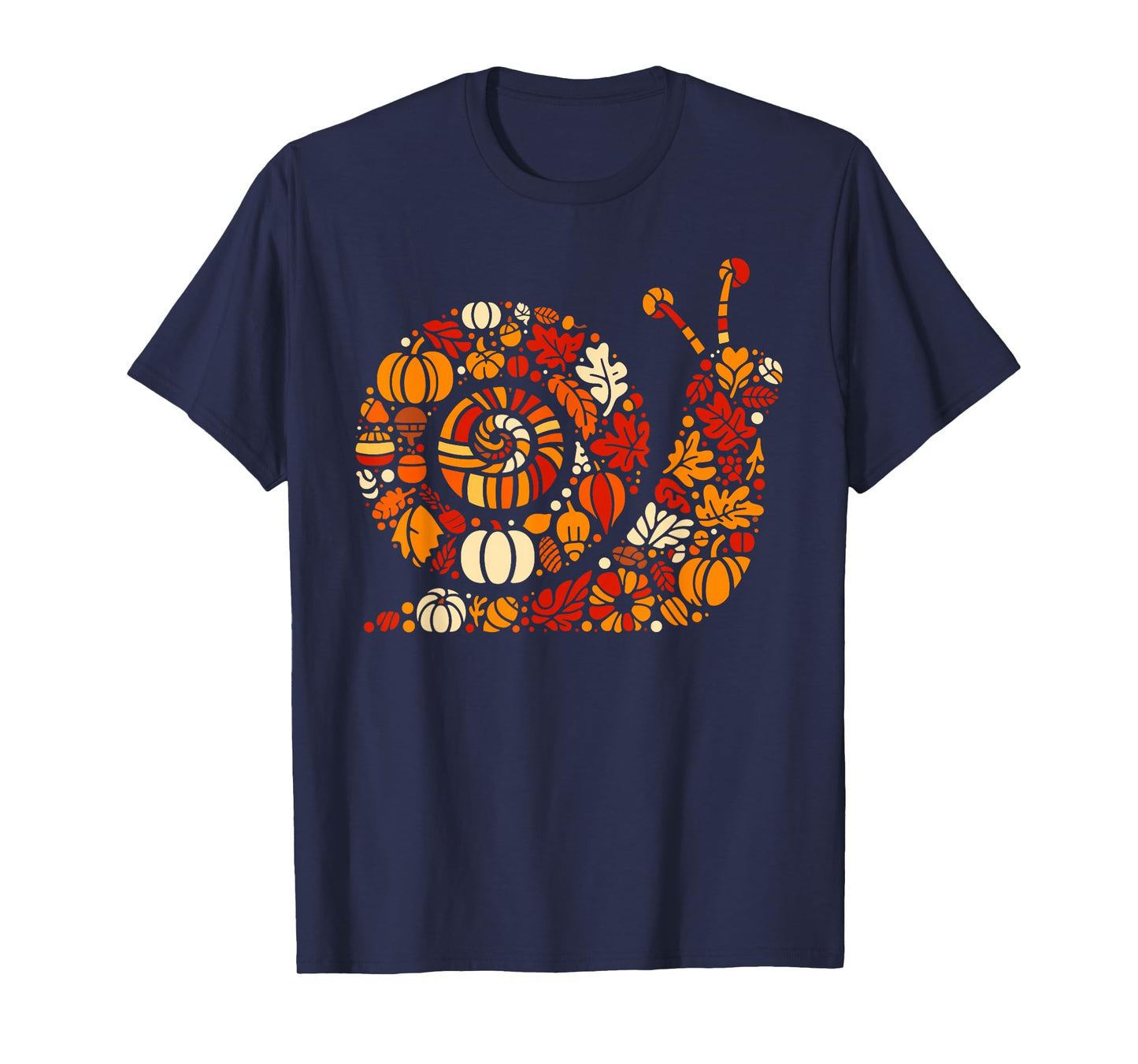 Autumn Pumpkin Fall Snail Thanksgiving Womens Mens Kids T-Shirt